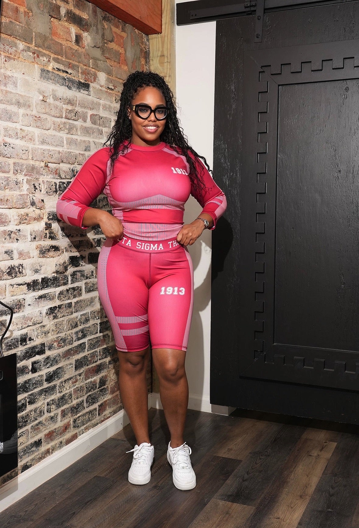 Jogger Short Set Crimson Cream - SALE