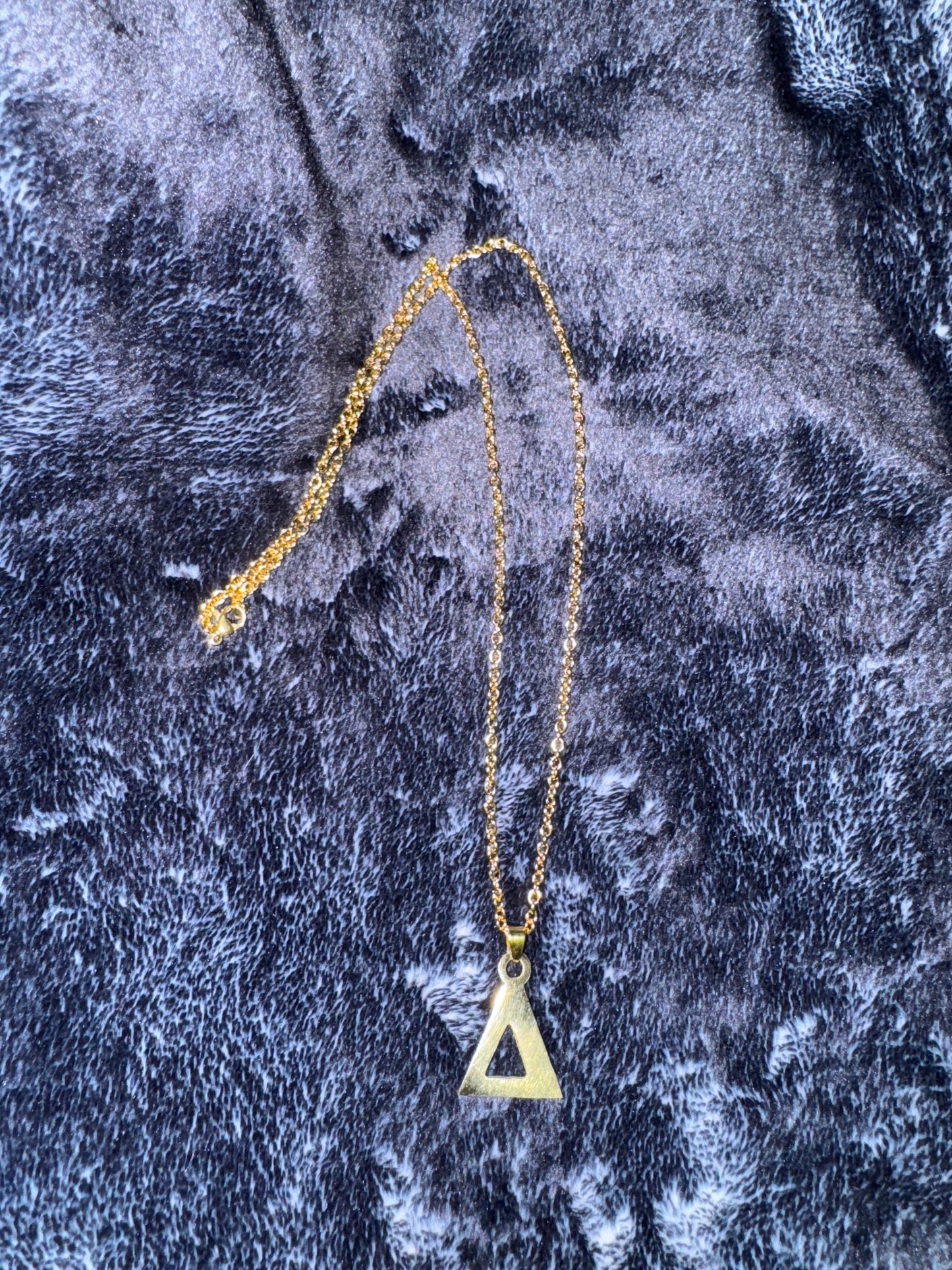 Delta Sigma Theta GOLD Pendant Necklace
