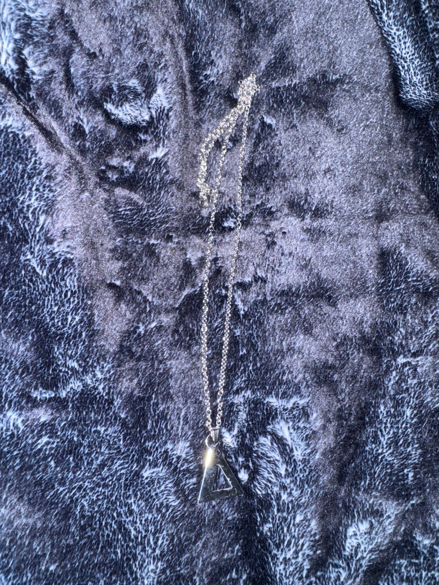 Delta Sigma Theta Silver Pendant Necklace