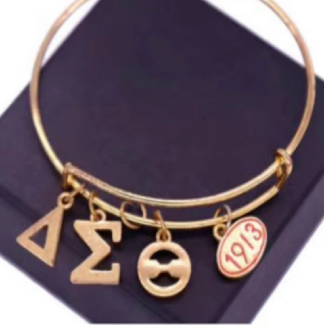 Delta Sigma Theta ΔΣΘ Gold Bangle Bracelet