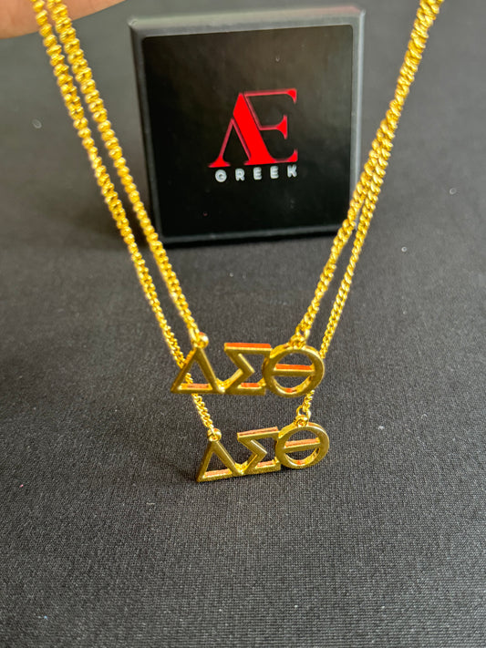 Delta Sigma Theta ΔΣΘ Necklace (Gold)