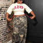 She Tie Cream & Crimson Shirt
