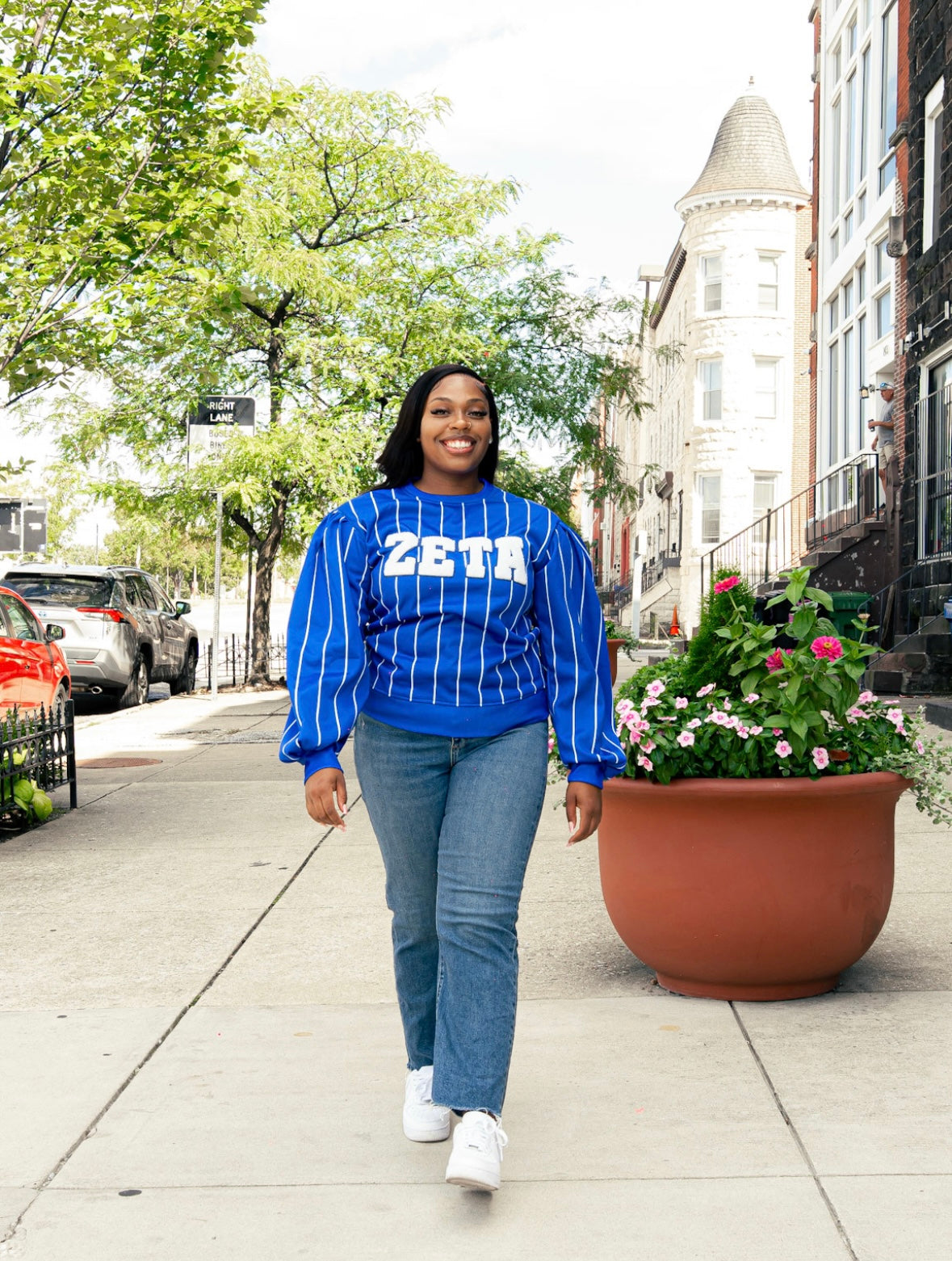 Zeta Chenille Stripe Sweatshirt
