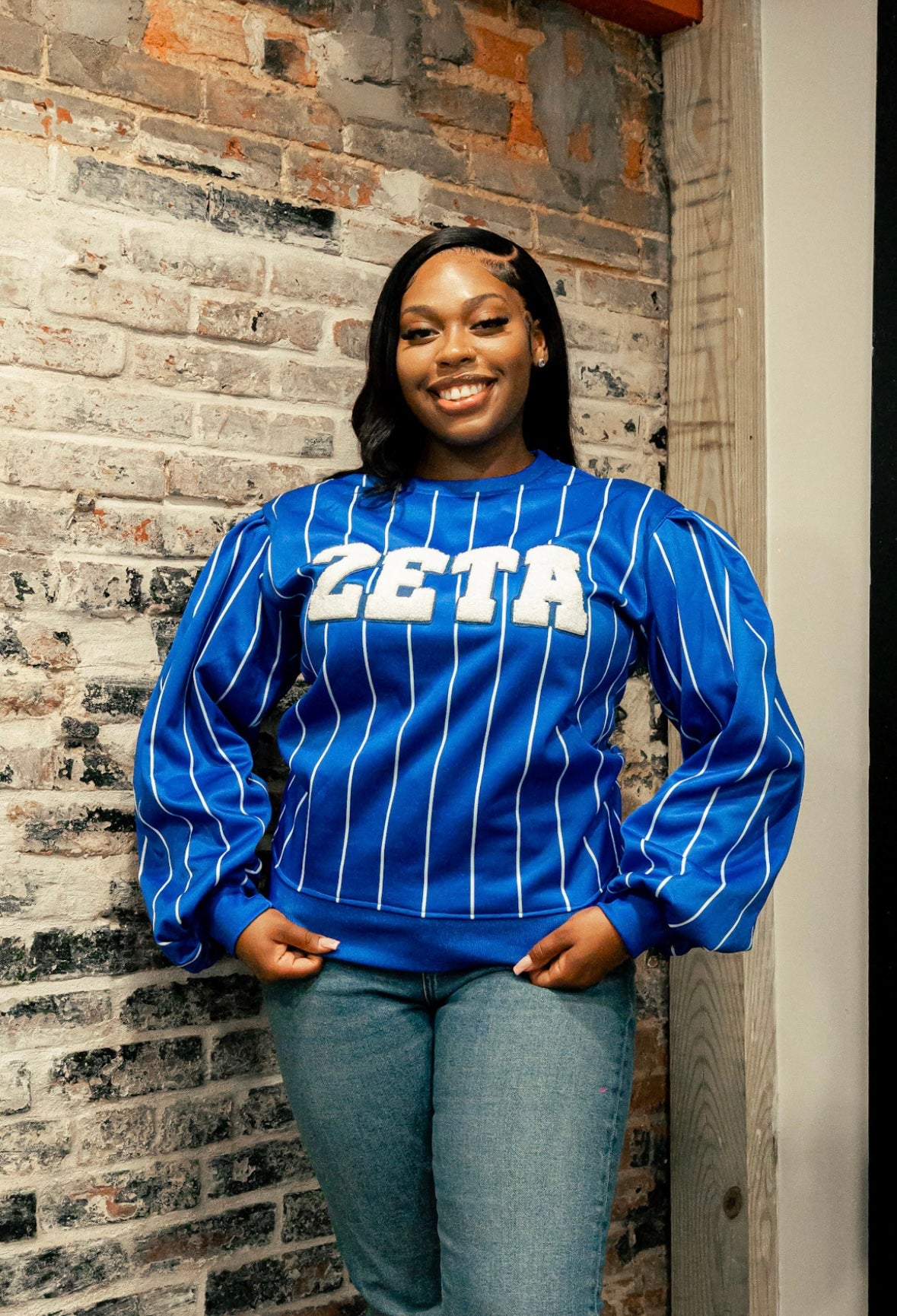 Zeta Chenille Stripe Sweatshirt