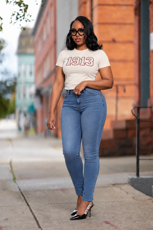 Cream Chenille 1913 Luxe Tee