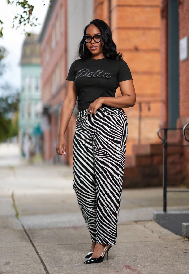 Delta Luxe Leather Patch Tee