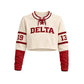 Delta Cropped Tee-Sweatshirt
