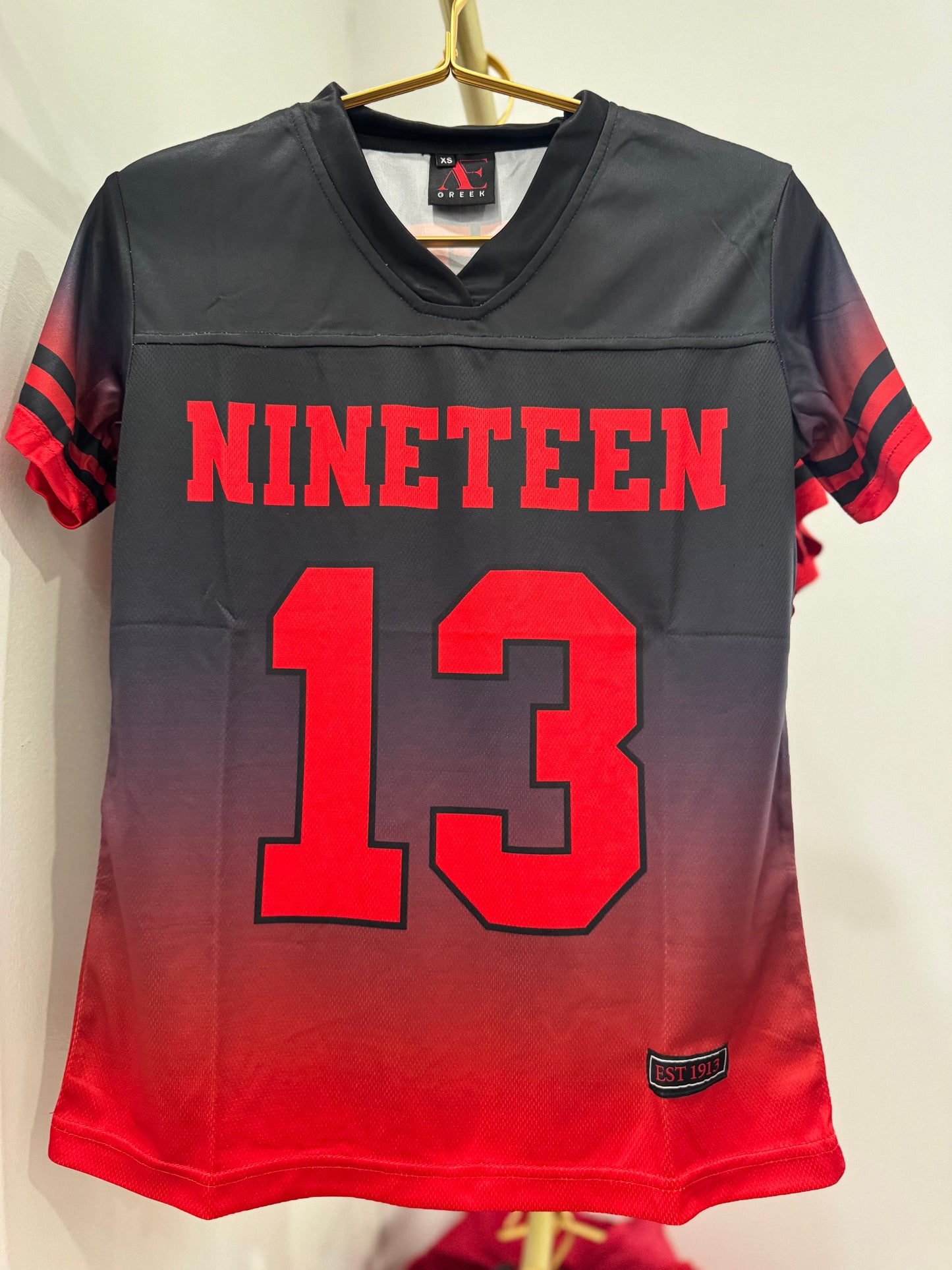 Gradient Black and Red Jersey