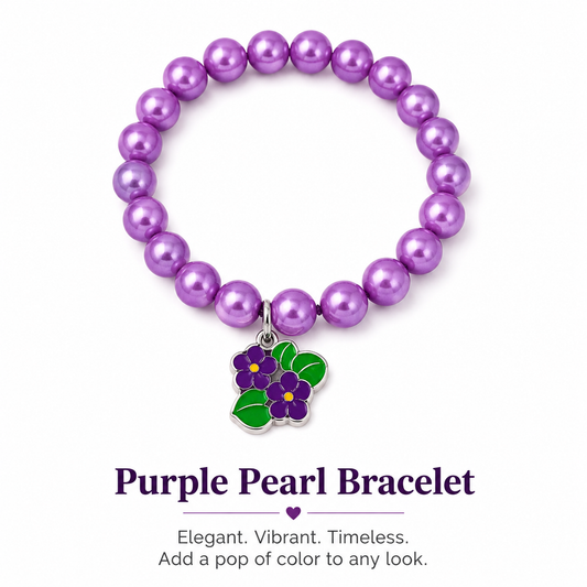 Purple Pearl Violet Bracelet