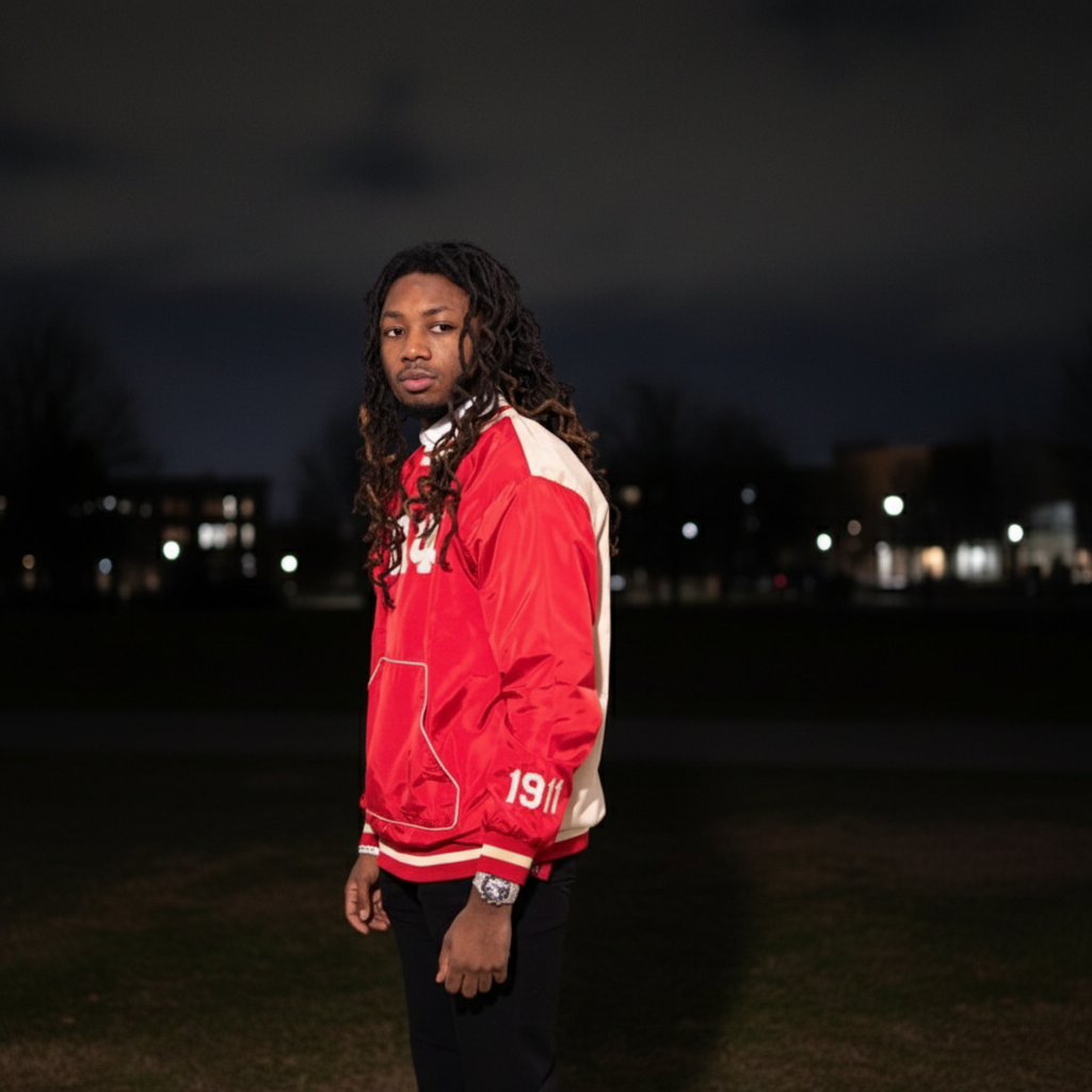 ΚΑΨ Crimson and Cream Dual sided Pullover Windbreaker