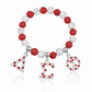 Delta Sigma Theta ΔΣΘ (SPARKLE) Red And White Beaded Bracelet