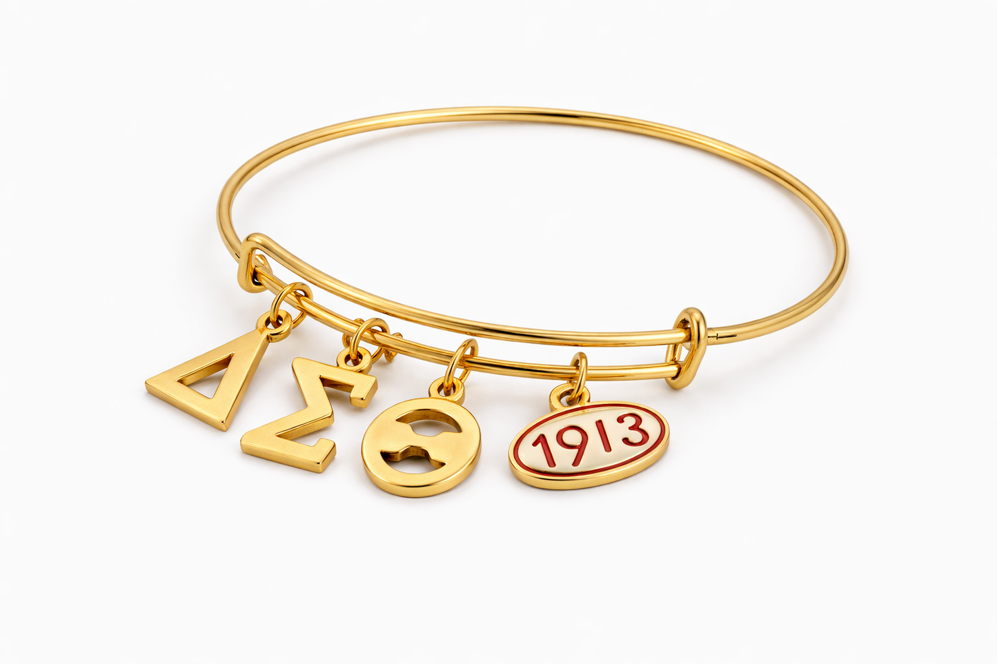 Delta Sigma Theta ΔΣΘ Gold Bangle Bracelet