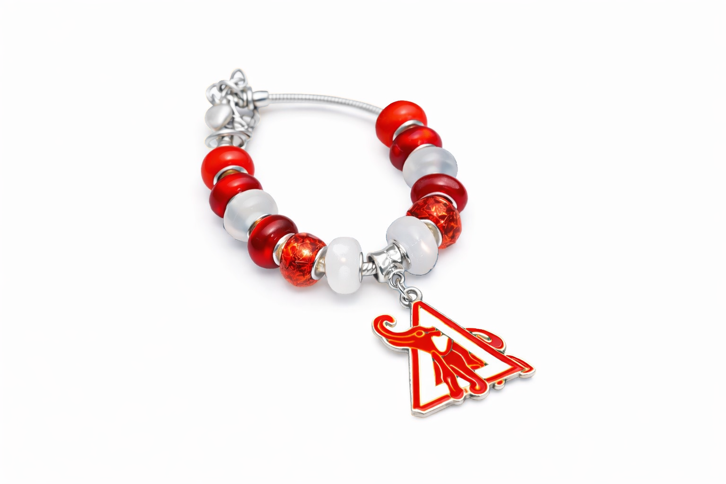Delta Sigma Theta Elephant Silver Charm  Bracelet