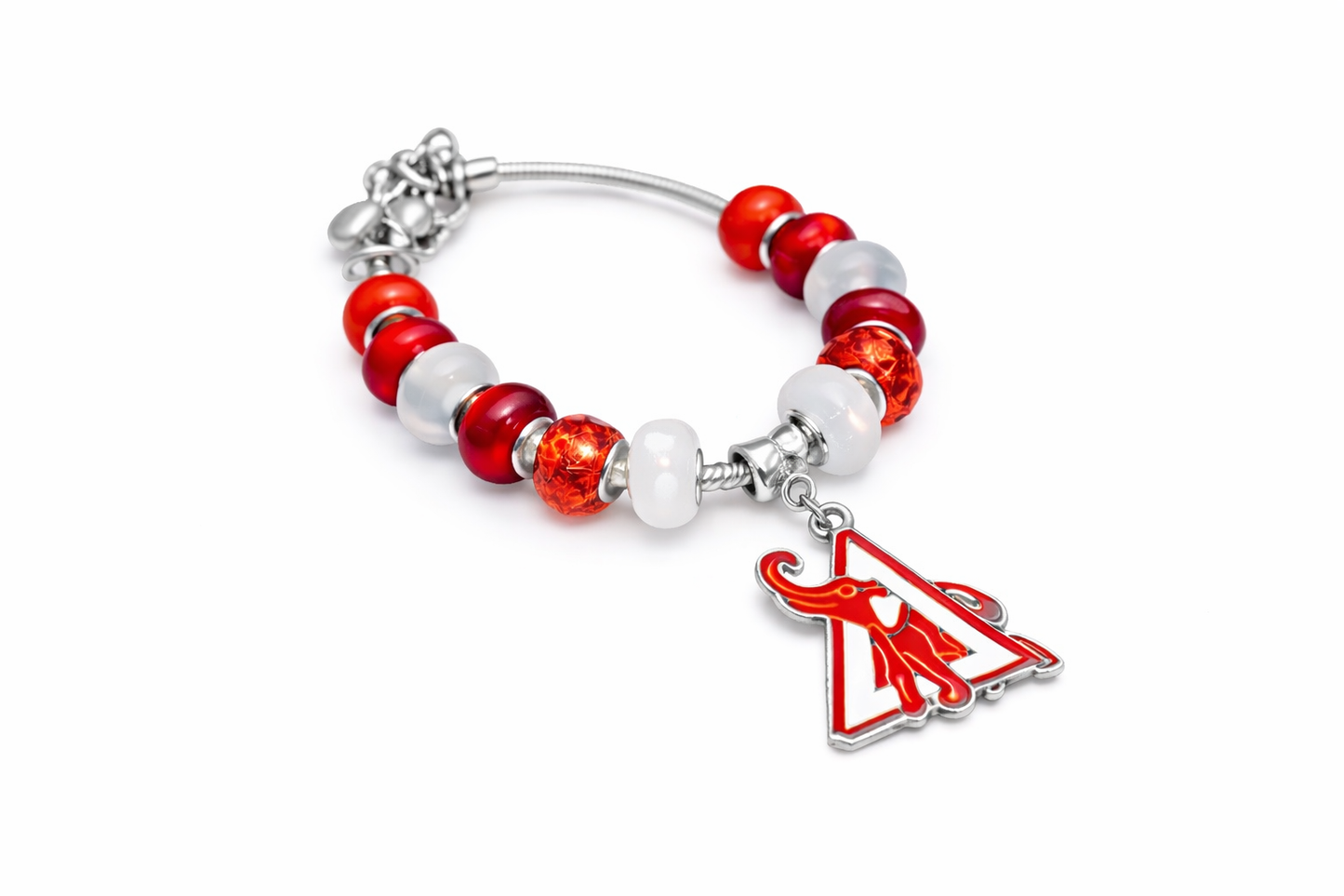 Delta Sigma Theta Elephant Silver Charm  Bracelet