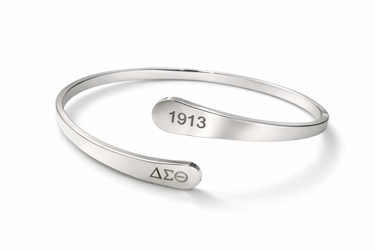 Delta Sigma Theta Silver Cuff Bracelet 1913 | ΔΣΘ Bracelet