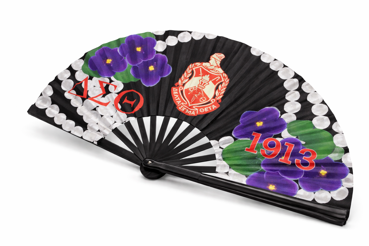 Delta Sigma Theta Folding Hand Fan