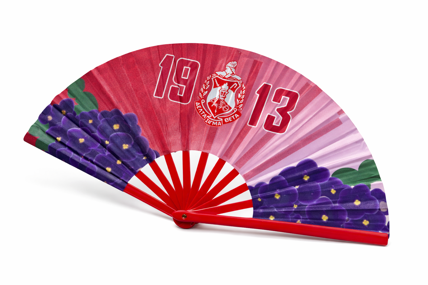 Delta Sigma Theta Folding Hand Fan - Red