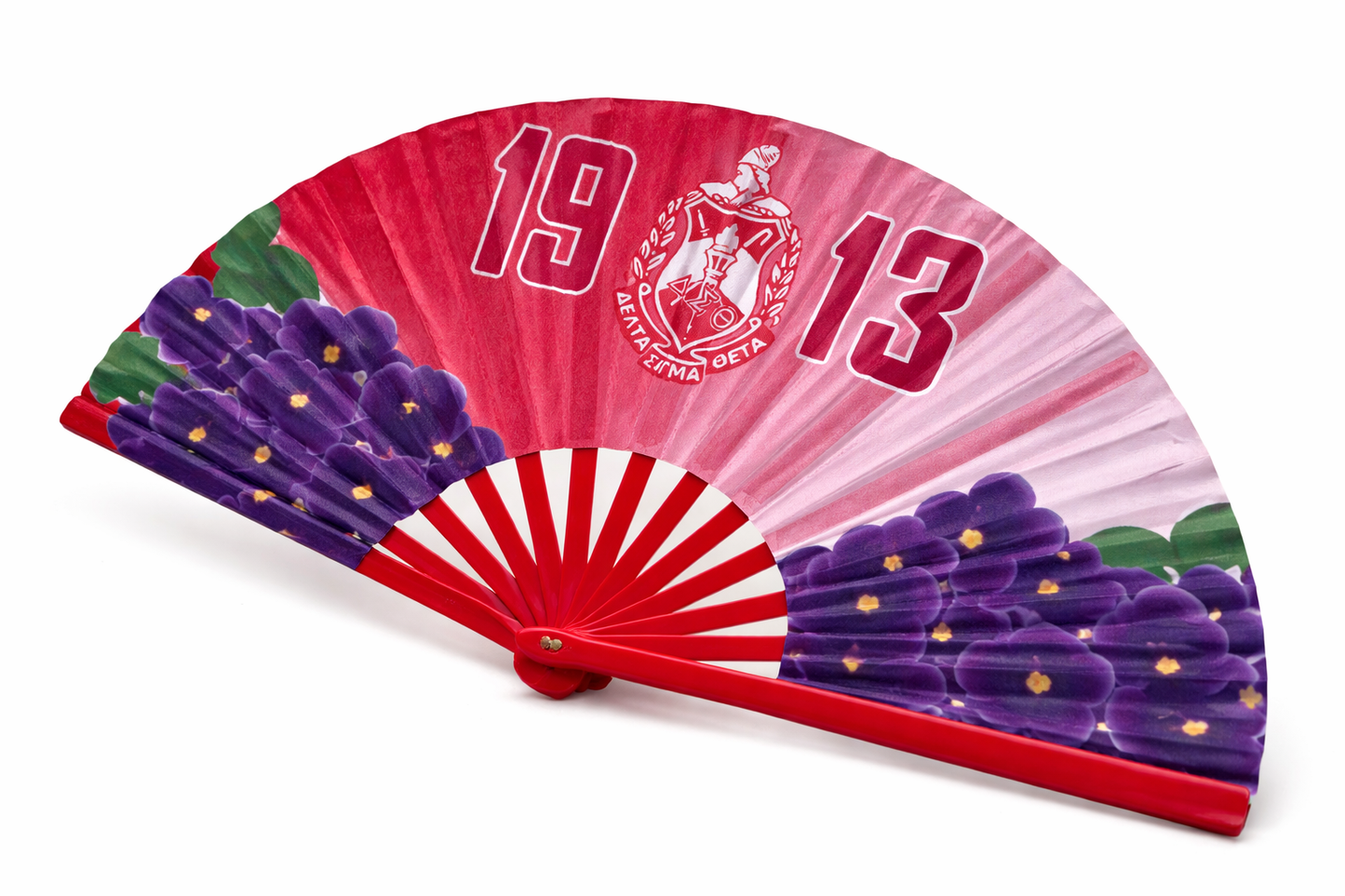 Delta Sigma Theta Folding Hand Fan - Red