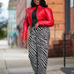 Red Delta Faux Leather Cropped Jacket