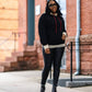 Black Chenille 1913 Lace Hoodie