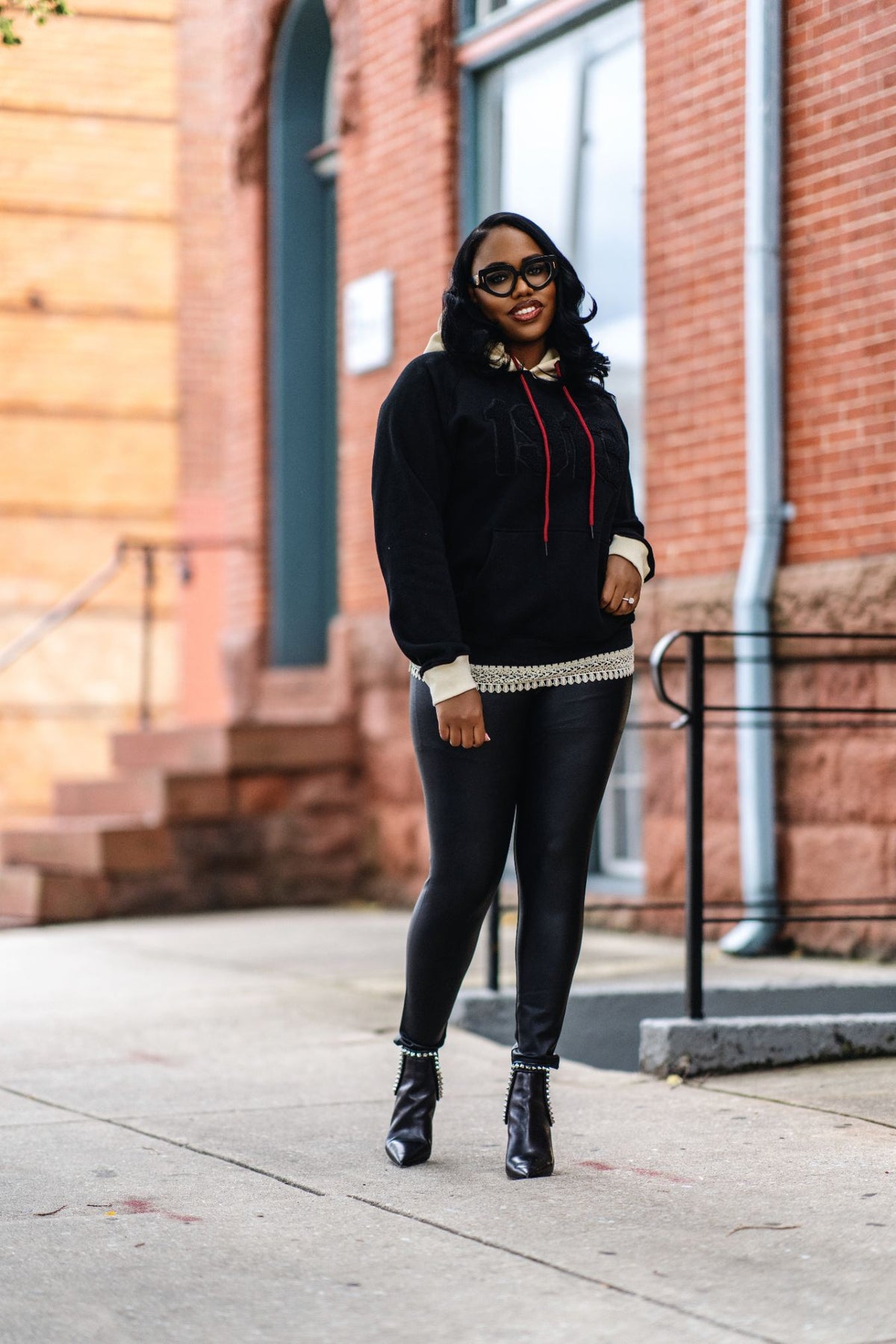 Black Chenille 1913 Lace Hoodie